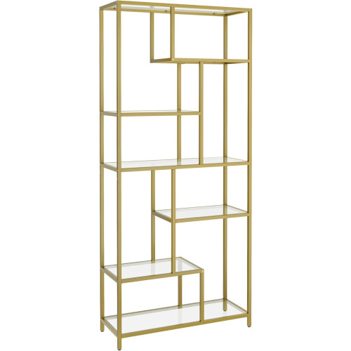 VASAGLE Glass Shelves White 80×30×181cm