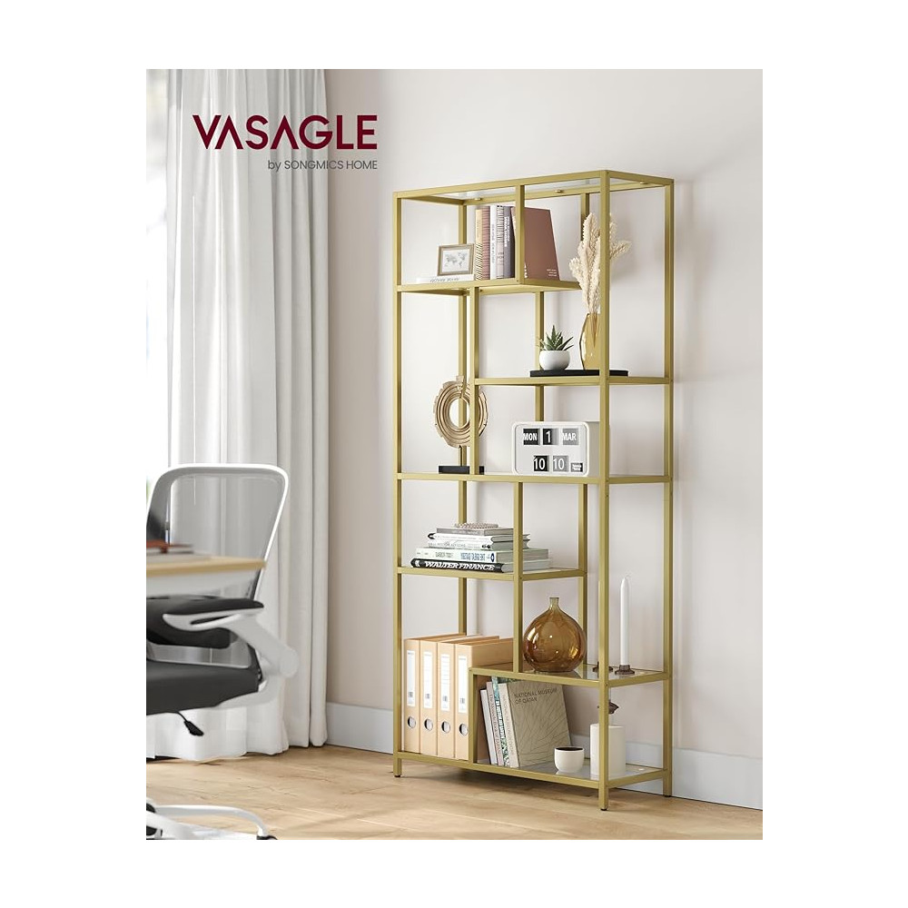 Produktbild för Glass Shelves White 80×30×181cm
