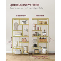 Produktbild för Glass Shelves White 80×30×181cm