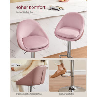 Produktbild för Bar Stools, Height-adjustable Desks Pink 50x52x(84-99)cm