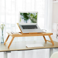 Produktbild för Laptop Desk Natural 72×35×(22-30)cm
