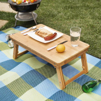 Produktbild för Laptop Desk Natural 55×35×(22-32)cm