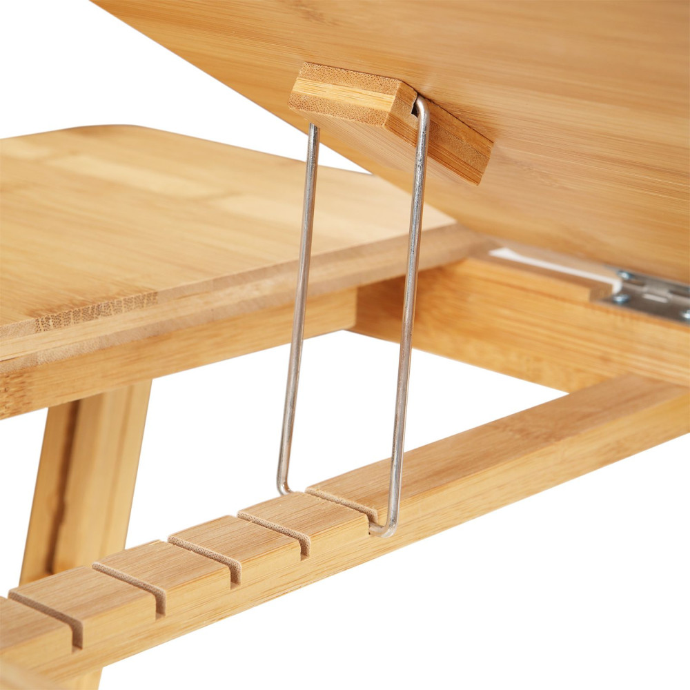 Produktbild för Laptop Desk Natural 55×35×(22-32)cm