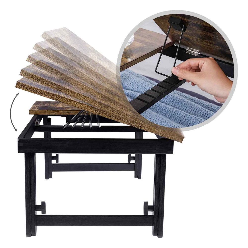 Produktbild för Laptop Desk Black 55x35x23cm