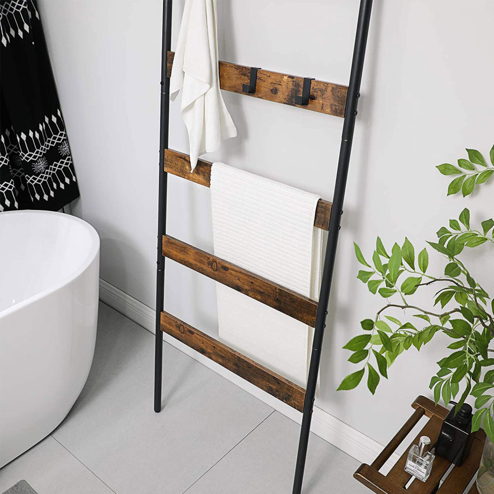 Produktbild för Blanket Shelf X: Antique, Black 60x176cm