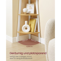 Produktbild för Corner Ladder Shelves Yellow 33x33x125cm