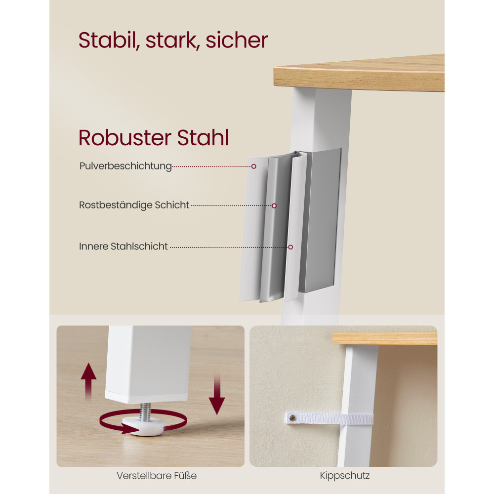Produktbild för Corner Ladder Shelves Yellow 33x33x125cm