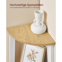 Produktbild för Corner Ladder Shelves Yellow 33x33x125cm