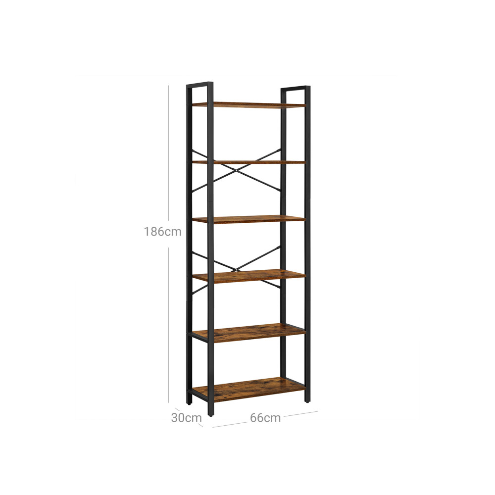 Produktbild för Storage Shelf Black, Antique Color 66x30x186cm