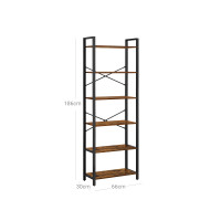 Produktbild för Storage Shelf Black, Antique Color 66x30x186cm