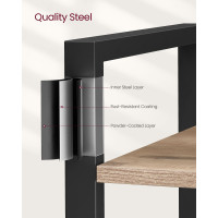 Produktbild för 6-tier Freestanding Tall Bookshelf Camel Brown And Ink Black Milky Coffee Color 80x30x184cm