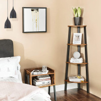 Produktbild för Corner Ladder Shelves X: Antique 34x34x125cm