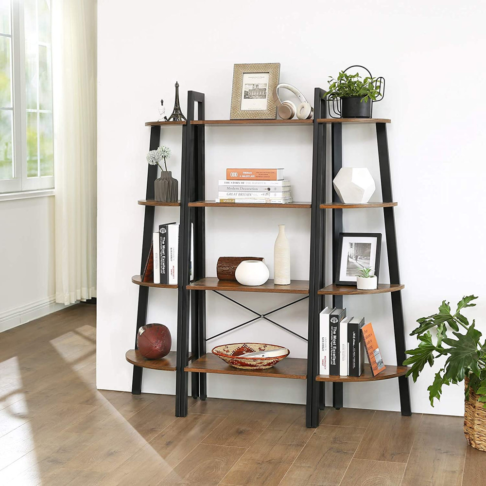 Produktbild för Corner Ladder Shelves X: Antique 34x34x125cm
