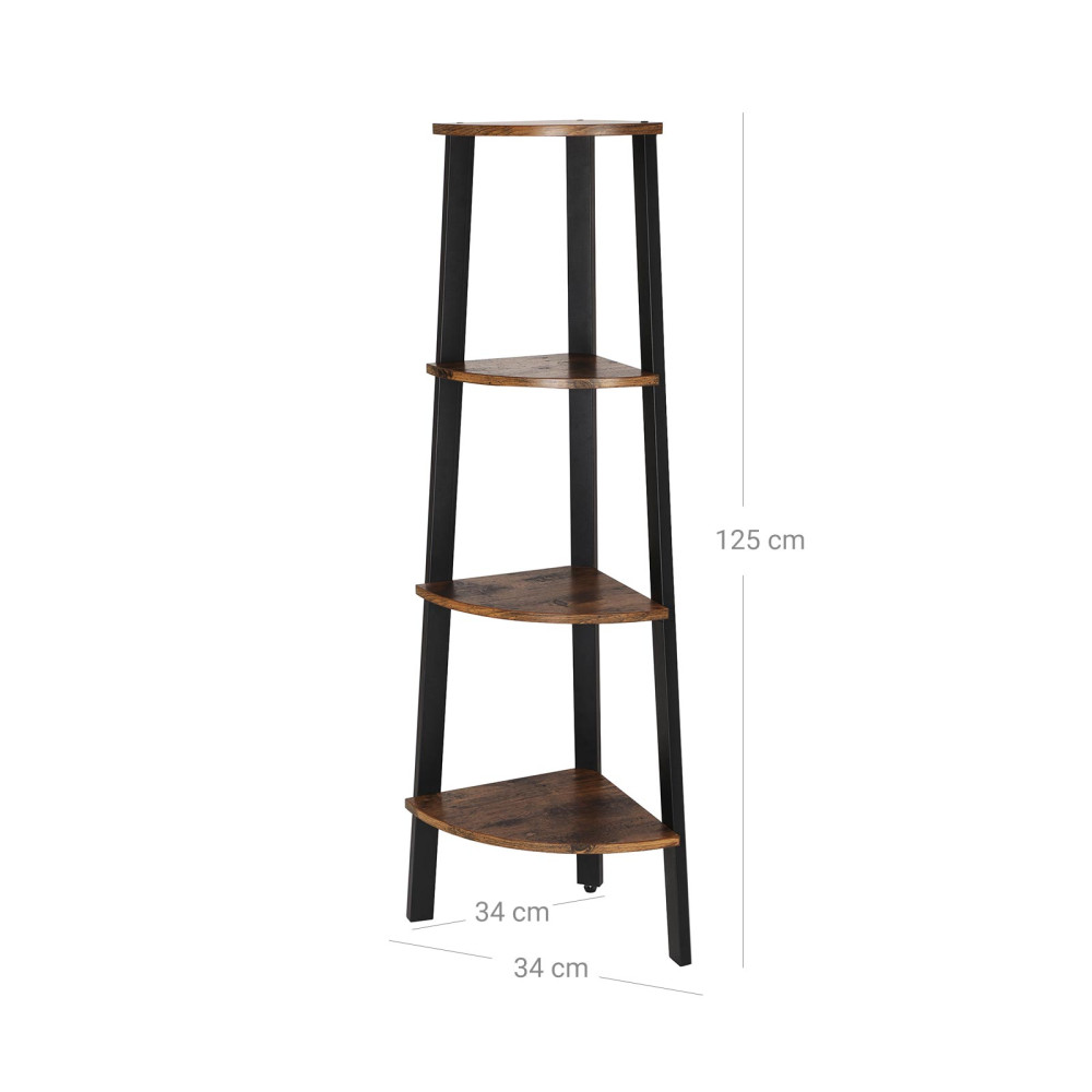 Produktbild för Corner Ladder Shelves X: Antique 34x34x125cm
