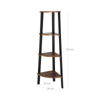 Produktbild för Corner Ladder Shelves X: Antique 34x34x125cm
