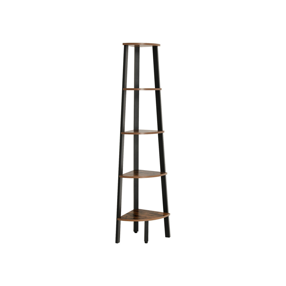Produktbild för Corner Ladder Shelves X: Antique, Black 37x37x159cm