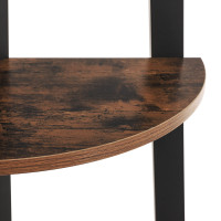 Produktbild för Corner Ladder Shelves X: Antique, Black 37x37x159cm