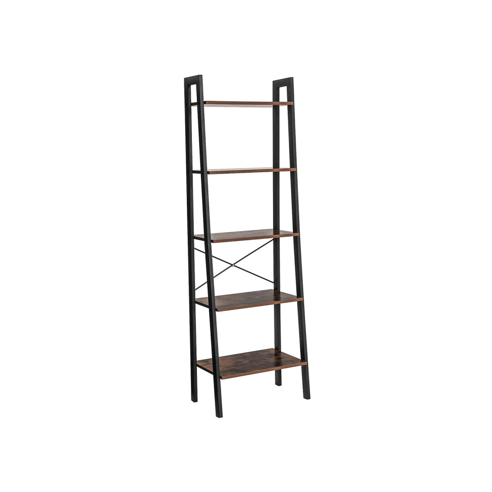Produktbild för Corner Ladder Shelves X: Antique, Black 56x32x172cm