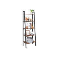 Produktbild för Corner Ladder Shelves X: Antique, Black 56x32x172cm