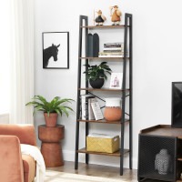 Produktbild för Corner Ladder Shelves X: Antique, Black 56x32x172cm
