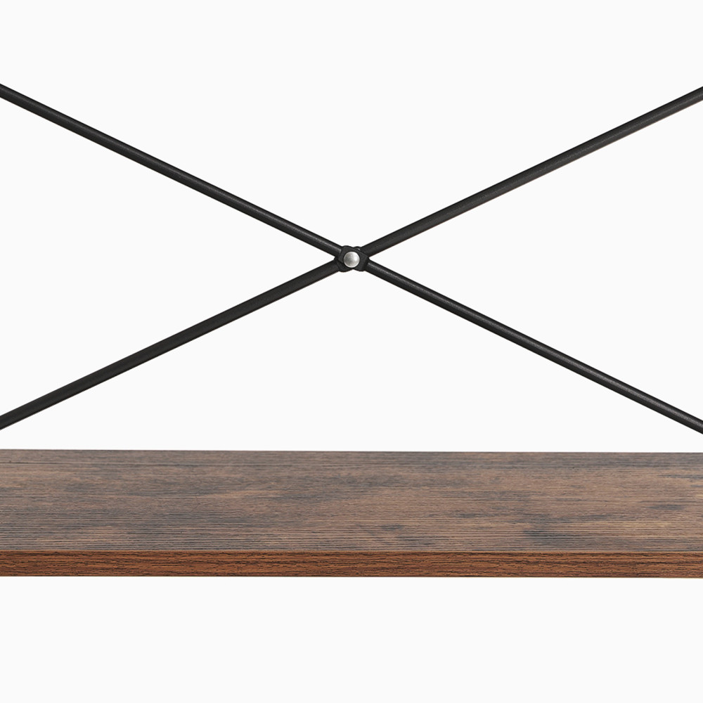 Produktbild för Corner Ladder Shelves X: Antique, Black 56x32x172cm