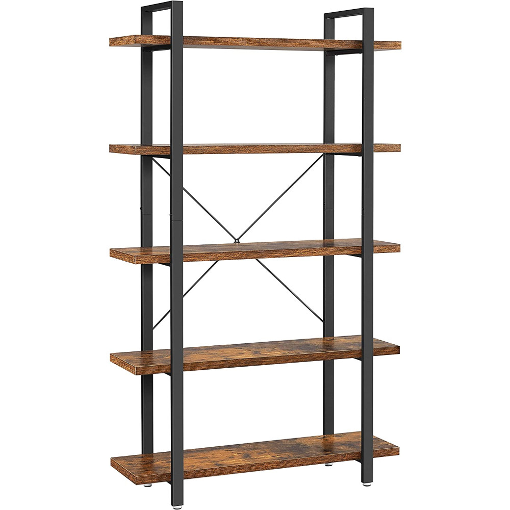 Produktbild för Storage Shelves Rustic Brown, Black 105x34x178cm