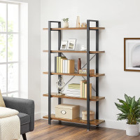 Produktbild för Storage Shelves Rustic Brown, Black 105x34x178cm