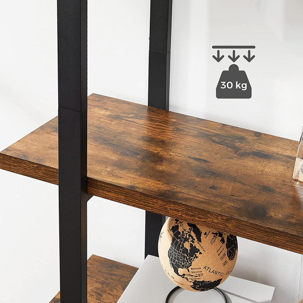 Produktbild för Storage Shelves Rustic Brown, Black 105x34x178cm