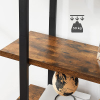 Produktbild för Storage Shelves Rustic Brown, Black 105x34x178cm