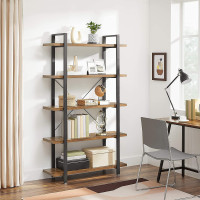 Produktbild för Storage Shelves Rustic Brown, Black 105x34x178cm