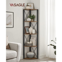 Produktbild för 5 Tier Multipurpose Corner Shelf Black 30x30x160cm