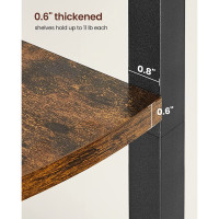 Produktbild för 5 Tier Multipurpose Corner Shelf Black 30x30x160cm