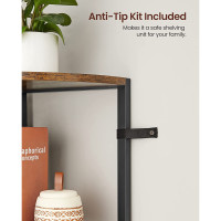Produktbild för 5 Tier Multipurpose Corner Shelf Black 30x30x160cm