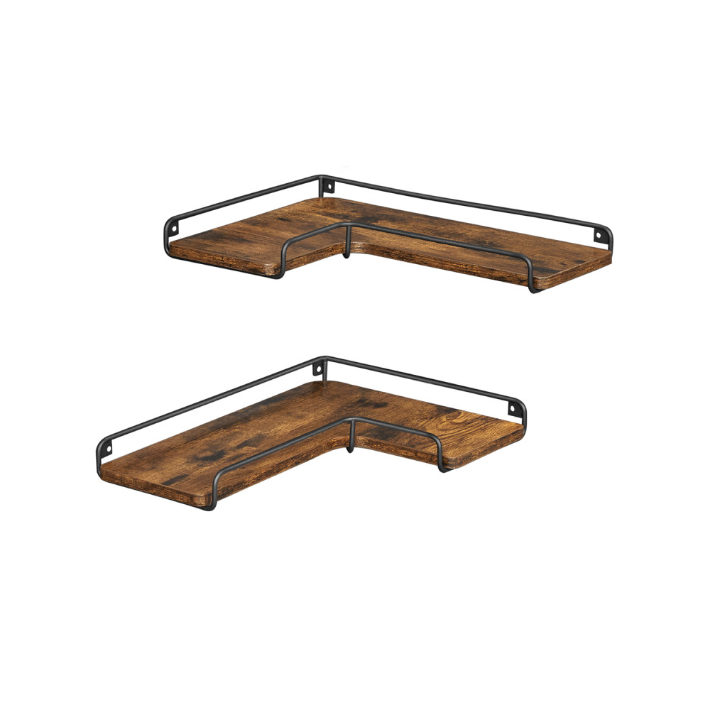 Produktbild för Corner Shelf Black 40x29x4cm