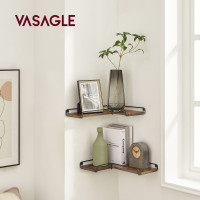 Produktbild för Corner Shelf Black 40x29x4cm