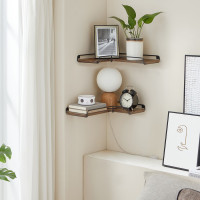 Produktbild för Corner Shelf Black 40x29x4cm