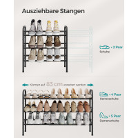 Produktbild för Shoe Storage Black 57x23x57cm
