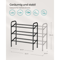 Produktbild för Shoe Storage Black 57x23x57cm