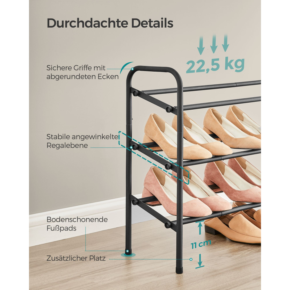 Produktbild för Shoe Storage Black 57x23x57cm