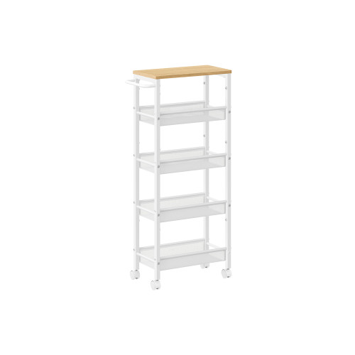 VASAGLE Console Tables, Bathroom Shelves, Tool Shelves Yellow 45x22x100cm