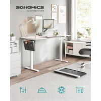 Produktbild för Height Adjustable Electric Desk White And Dove Grey 160×70×72-120cm