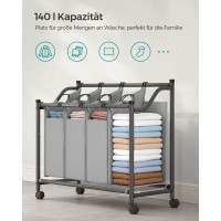 Produktbild för Laundry Car Grey 88x81x39cm