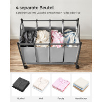 Produktbild för Laundry Car Grey 88x81x39cm