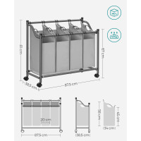 Produktbild för Laundry Car Grey 88x81x39cm