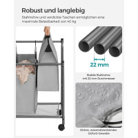 Produktbild för Laundry Car Grey 88x81x39cm