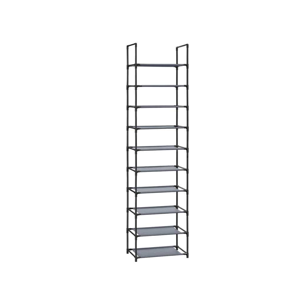 Produktbild för 10-tier Shoe Rack 45 X Grey 45x28x173cm