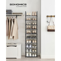 Produktbild för 10-tier Shoe Rack 45 X Grey 45x28x173cm