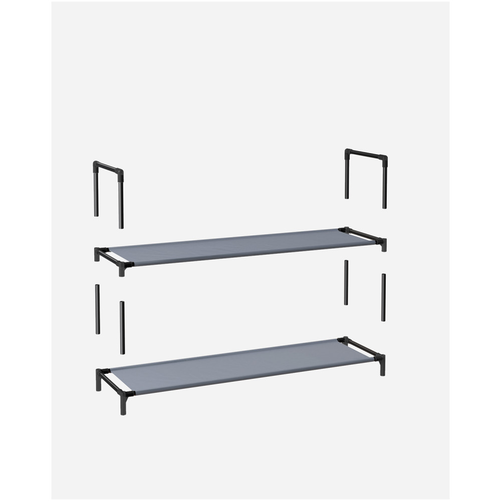 Produktbild för 10-tier Shoe Rack 45 X Grey 45x28x173cm