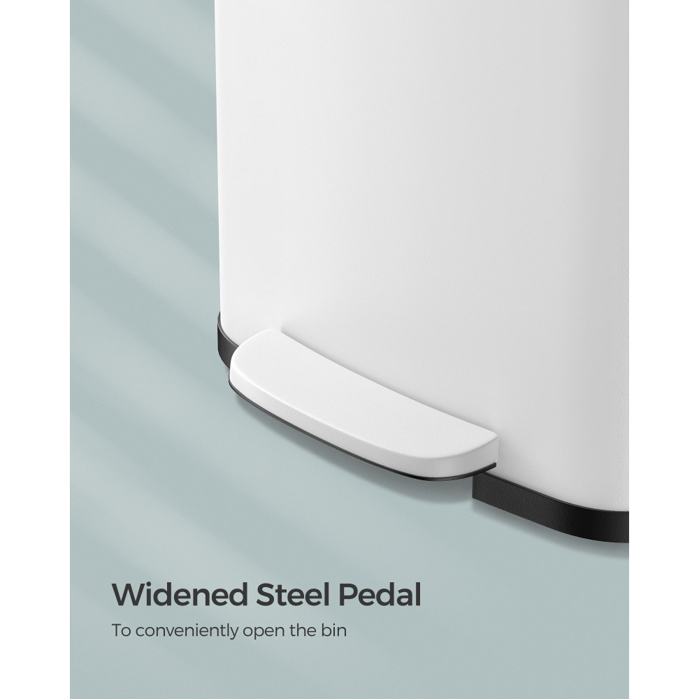 Produktbild för 68l Rubbish Bin White 41×38×77cm