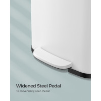 Produktbild för 68l Rubbish Bin White 41×38×77cm